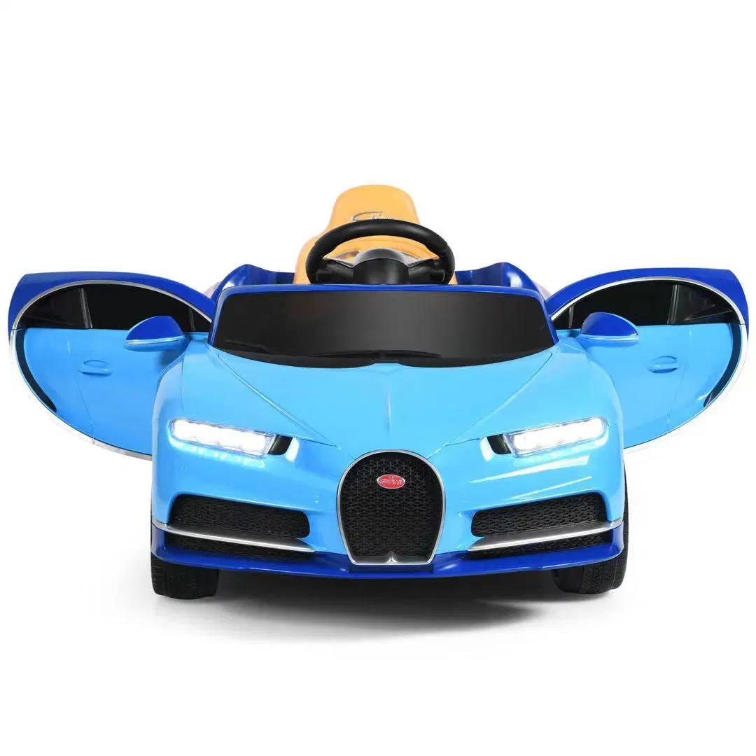 12V Kids Ride on Car Licensed Bugatti Chiron Electric Car W/ Remote Control with ASTM F963 Blue Color