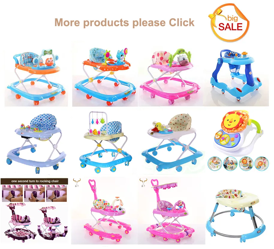 2018 Simple Baby Toy Child Learning Walker with Music/8 PU Wheels Baby Activity Walker/Multifunction Folded Baby Walker for Sale