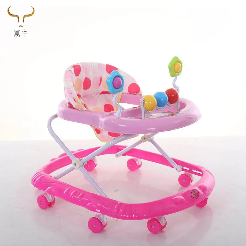 2018 Simple Baby Toy Child Learning Walker with Music/8 PU Wheels Baby Activity Walker/Multifunction Folded Baby Walker for Sale