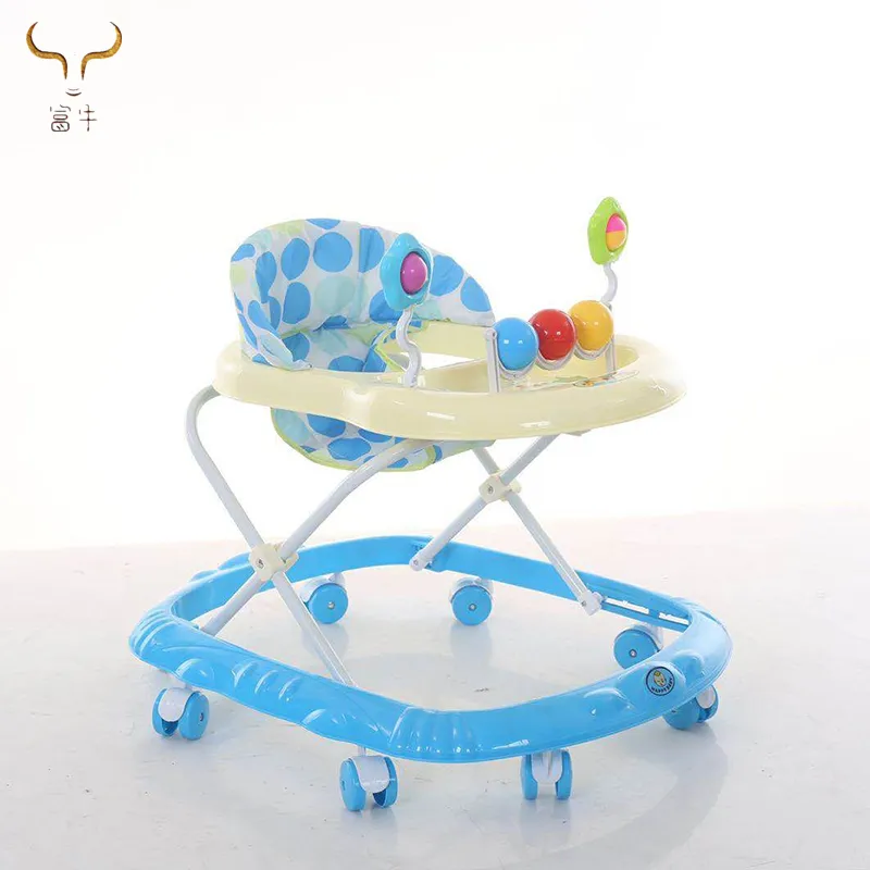 2021 Simple Baby Toy Child Learning Walker with Music/8 PU Wheels Baby Activity Walker/Multifunction Folded Baby Walker for Sale