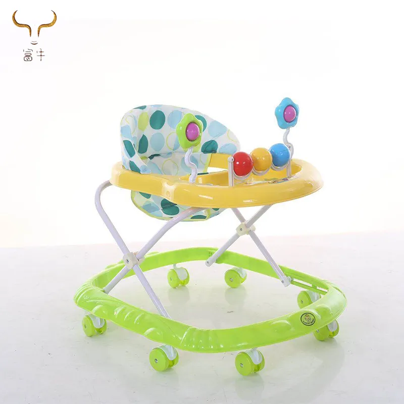 2018 Simple Baby Toy Child Learning Walker with Music/8 PU Wheels Baby Activity Walker/Multifunction Folded Baby Walker for Sale