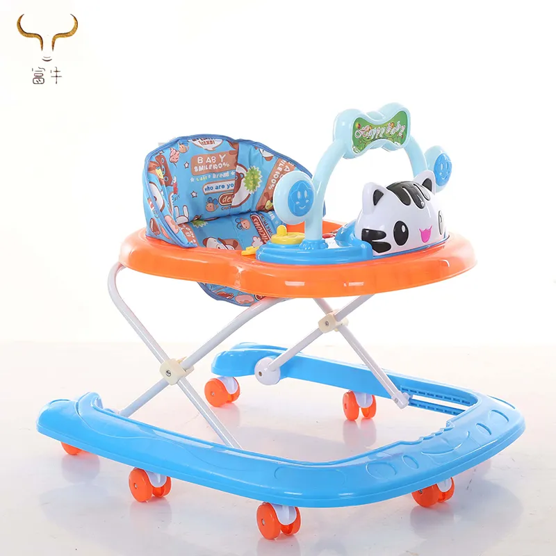 2018 Simple Baby Toy Child Learning Walker with Music/8 PU Wheels Baby Activity Walker/Multifunction Folded Baby Walker for Sale