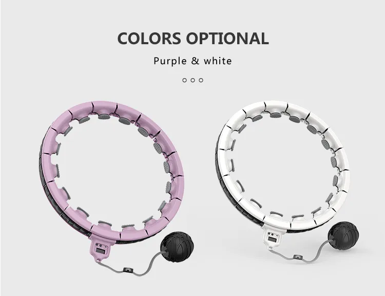 2021 New Version 16 Detachable Knots Adjustable Exercise Hoop Smart Weighted Exercise Hoop Exercise Hula Circle