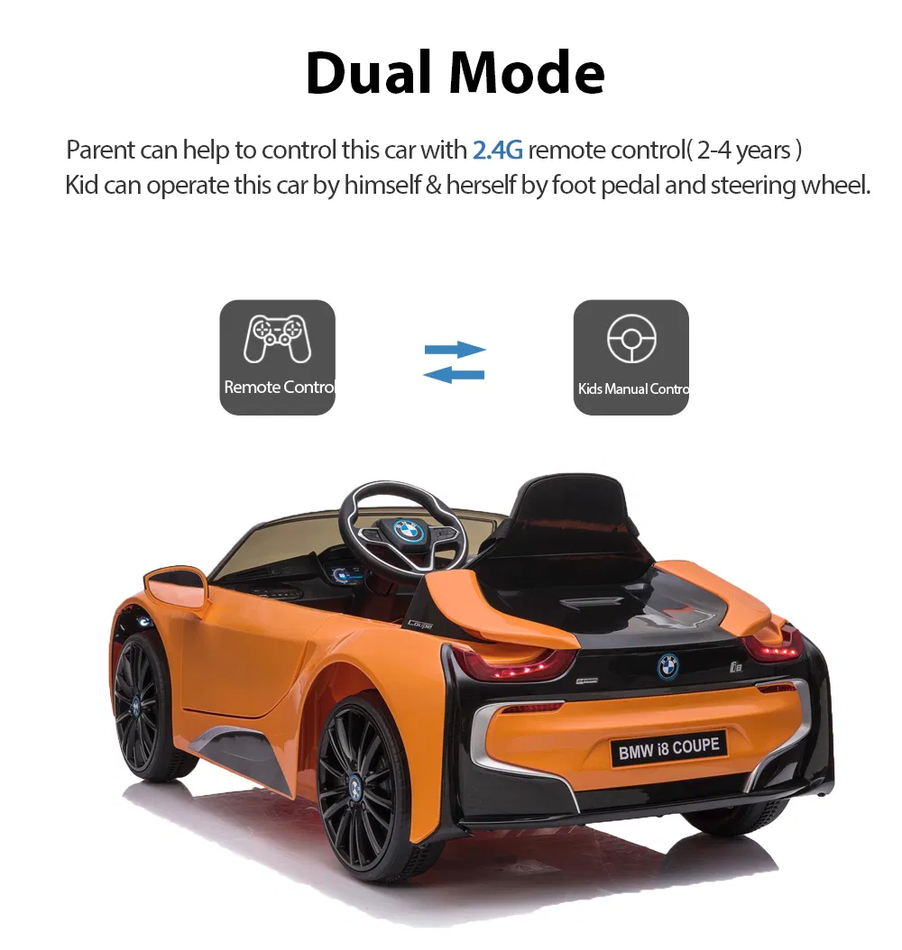 4 Wheels Suspension Licensed BMW I8 Coupe Kids Ride on Car