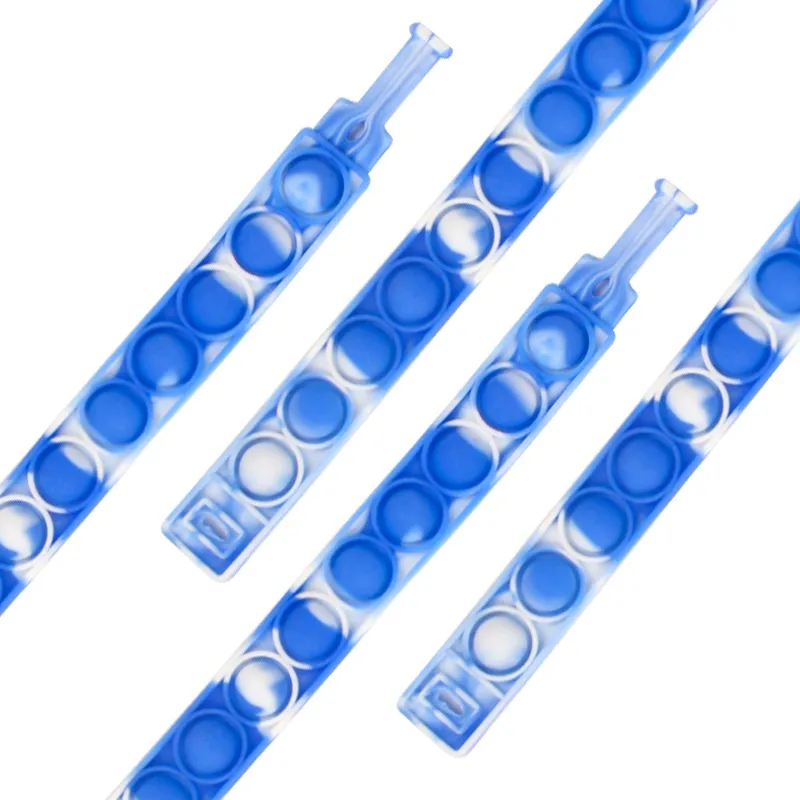 6PCS Sensory Wristband Toy Push Pop Bubble Fidget Bracelet Colorful Rainbow Silicone Bracelet Toys