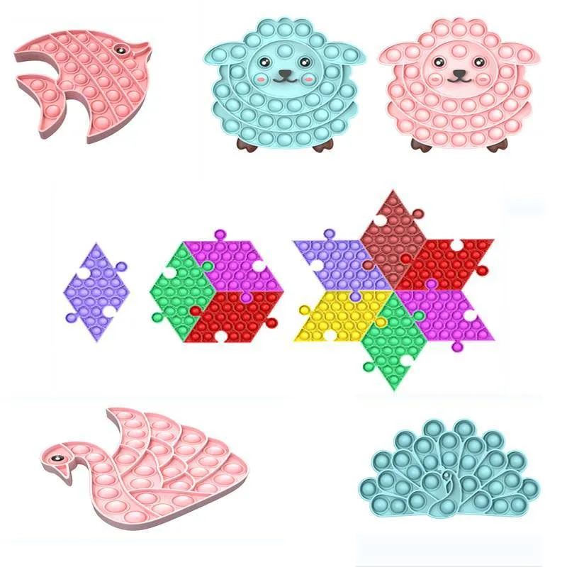 Autism Kids Pop It Silicone Fidget Squeeze Toy