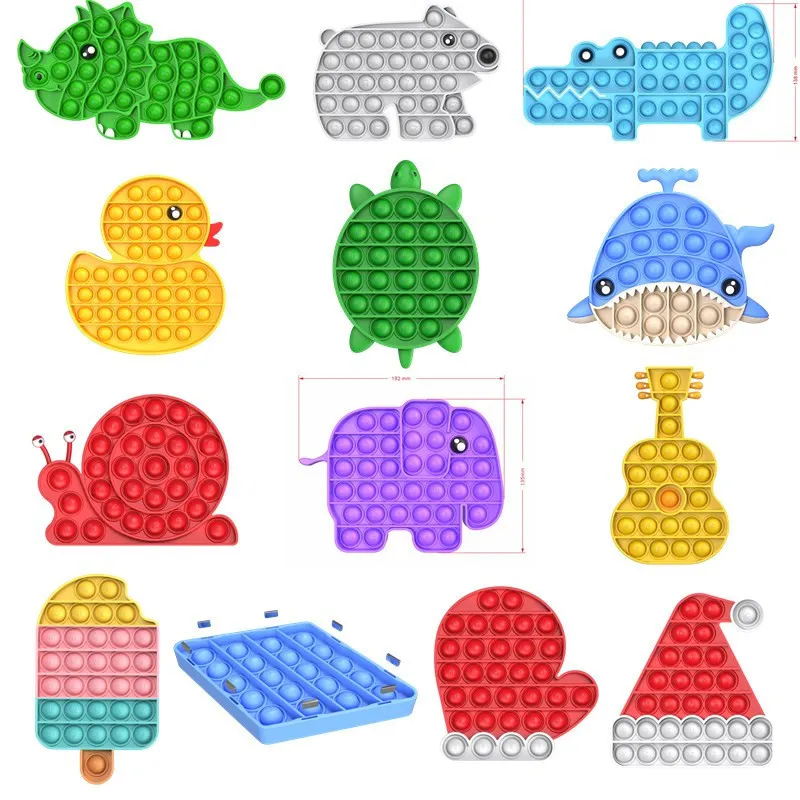 Autism Kids Pop It Silicone Fidget Squeeze Toy