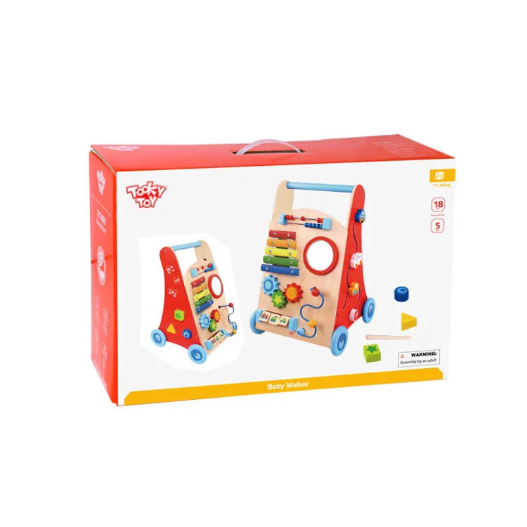 Baby Toys Wooden Push and Pull Learning Walker for Boys and Girls
