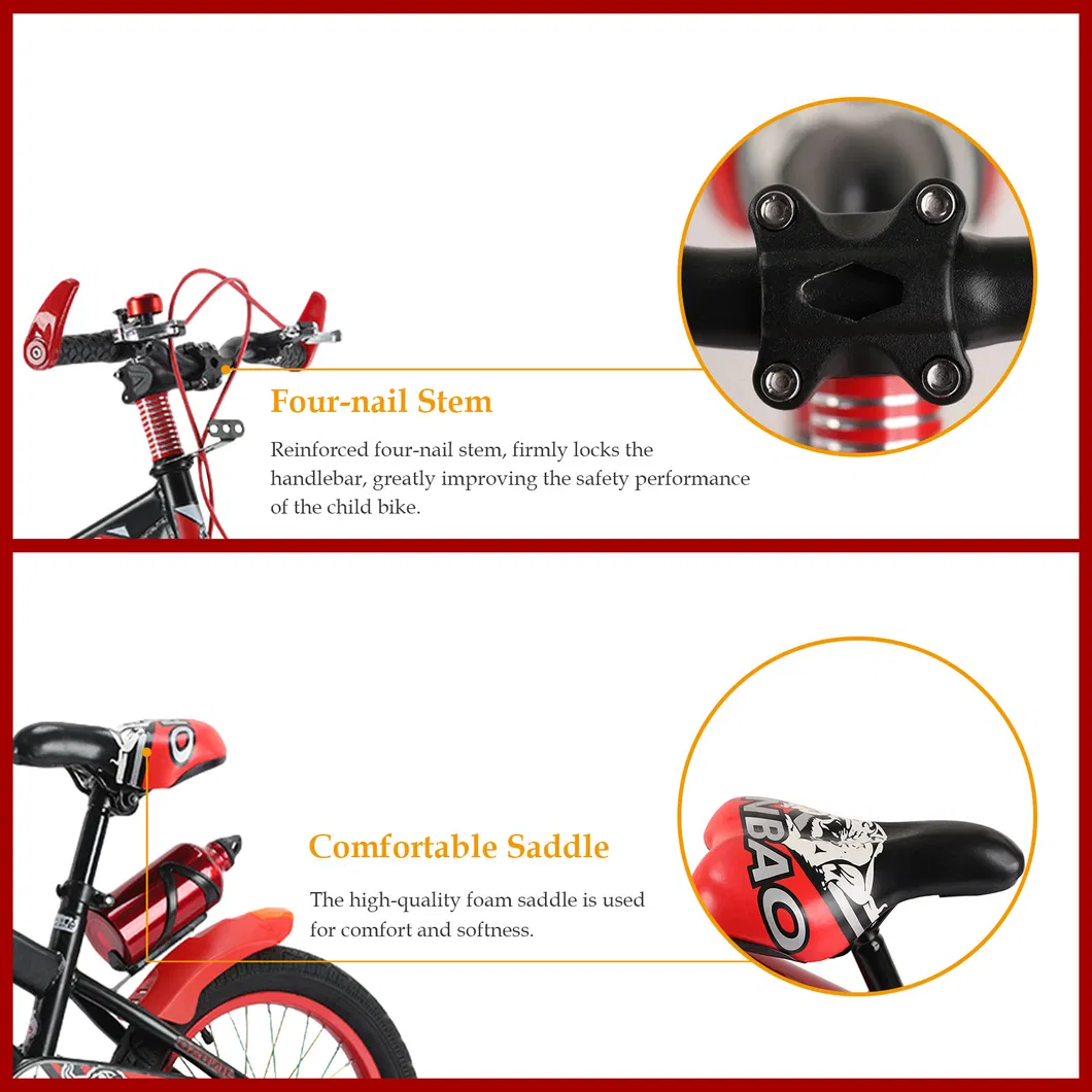 Children Bicycle Non-Slip Grip Balance Bike for Boys Girls with Training Wheels 18 Inch Outdoor Cycling Freestyle Balance Bike