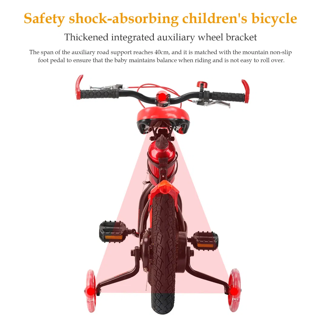 Children Bicycle Non-Slip Grip Balance Bike for Boys Girls with Training Wheels 18 Inch Outdoor Cycling Freestyle Balance Bike