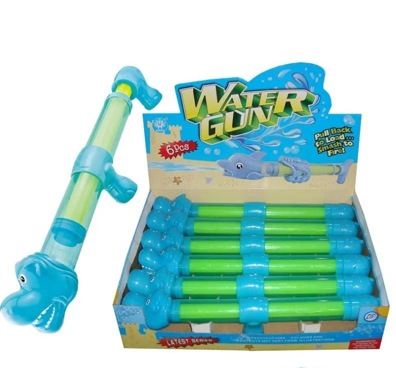 Children Pull Type Water Pistol Summer Beach Water Toy Cartoon Animal Elephant Hippo Water Cannon