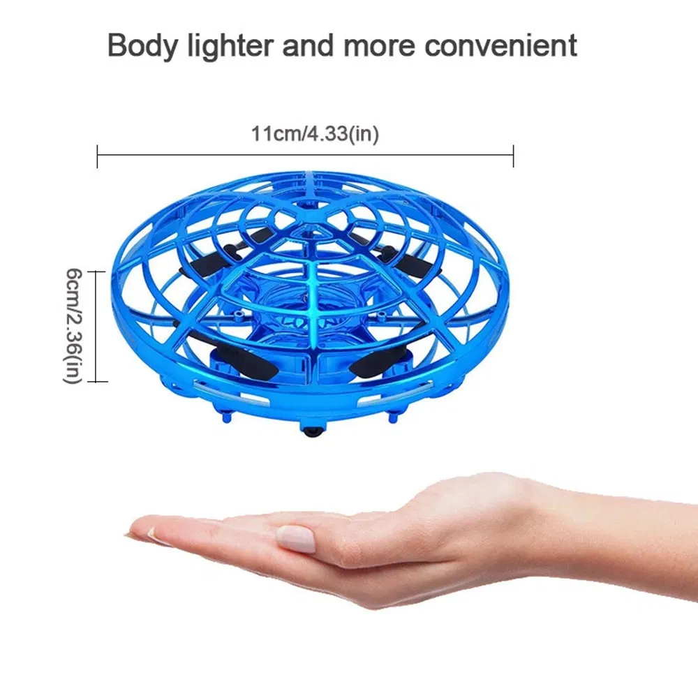 Christmas Gift 3 in 1 Mini Induction Gesture Sensor UFO Flying Toy Game Remote Control Watch Drone for Kids