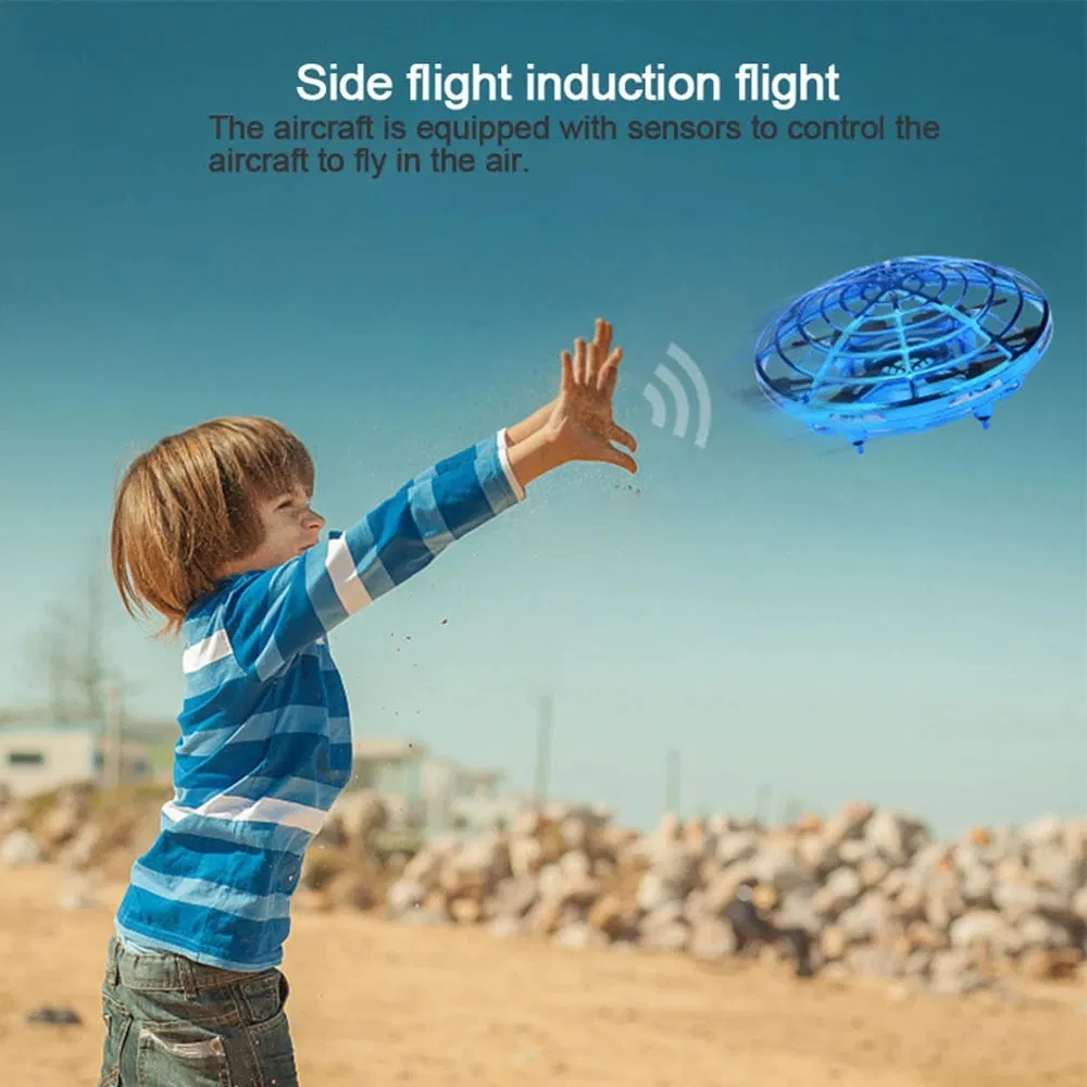 Christmas Gift 3 in 1 Mini Induction Gesture Sensor UFO Flying Toy Game Remote Control Watch Drone for Kids