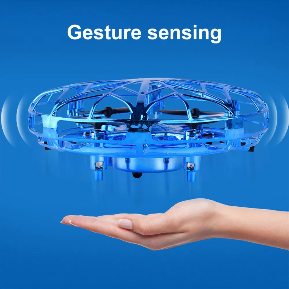 Christmas Gift 3 in 1 Mini Induction Gesture Sensor UFO Flying Toy Game Remote Control Watch Drone for Kids