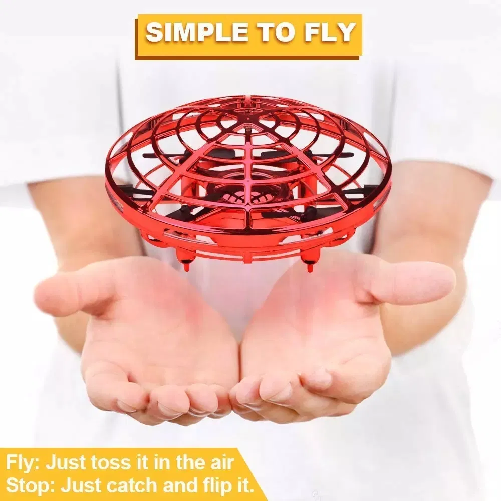 Christmas Gift 3 in 1 Mini Induction Gesture Sensor UFO Flying Toy Game Remote Control Watch Drone for Kids