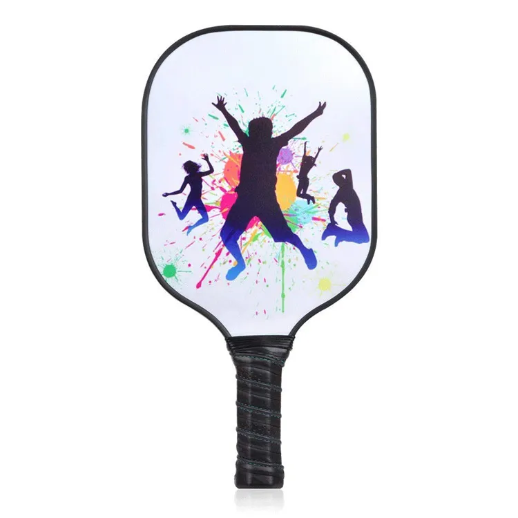 Custom Logo Carbon Fiber Pickleball Paddle Unisex Polymer Honeycomb Core Fiberglass Pickleball Racket Beat Racquet