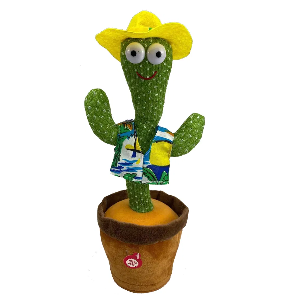 Dancing Cactus Toy, Talking Cactus Plush Toys, Singing Cactus Toy Recording and Repeats What You Say, Sunny The Cactus Toy
