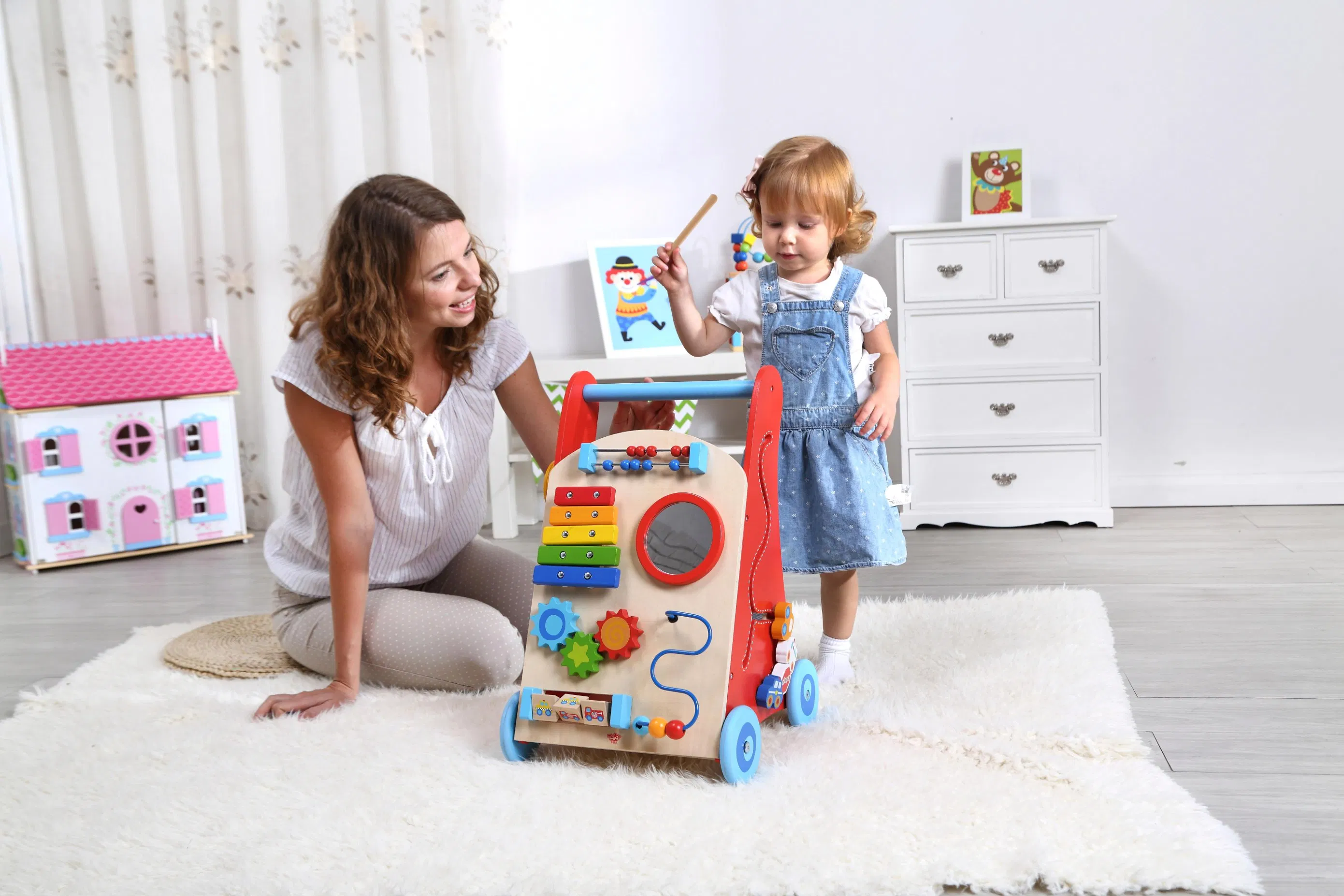 Early Learning Centre Baby Wooden Walker Kids Toys