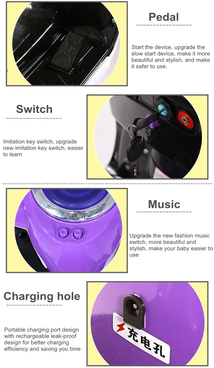 fashion Cheap Baby Ride on Toy Car Kids Electric Motorcycles