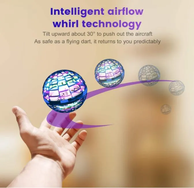 Flight Gyro Kids Toy USB Automatic Rotaing Induction Children Educational Toy UFO