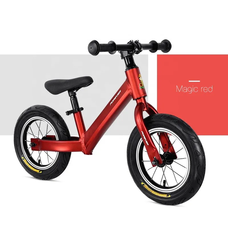 Forever 12/14 Inch Aluminum Alloy Baby Push Bicycle Balance Bike Kids Learning Training Without Pedal Bicycle