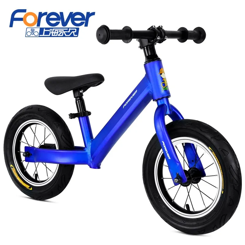 Forever 12/14 Inch Aluminum Alloy Baby Push Bicycle Balance Bike Kids Learning Training Without Pedal Bicycle