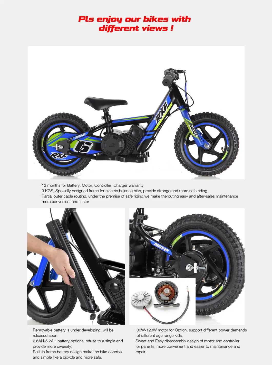 Kids Bike Ebike Kids Electric Balance Bike Push Bike Mini Bike China Apollo