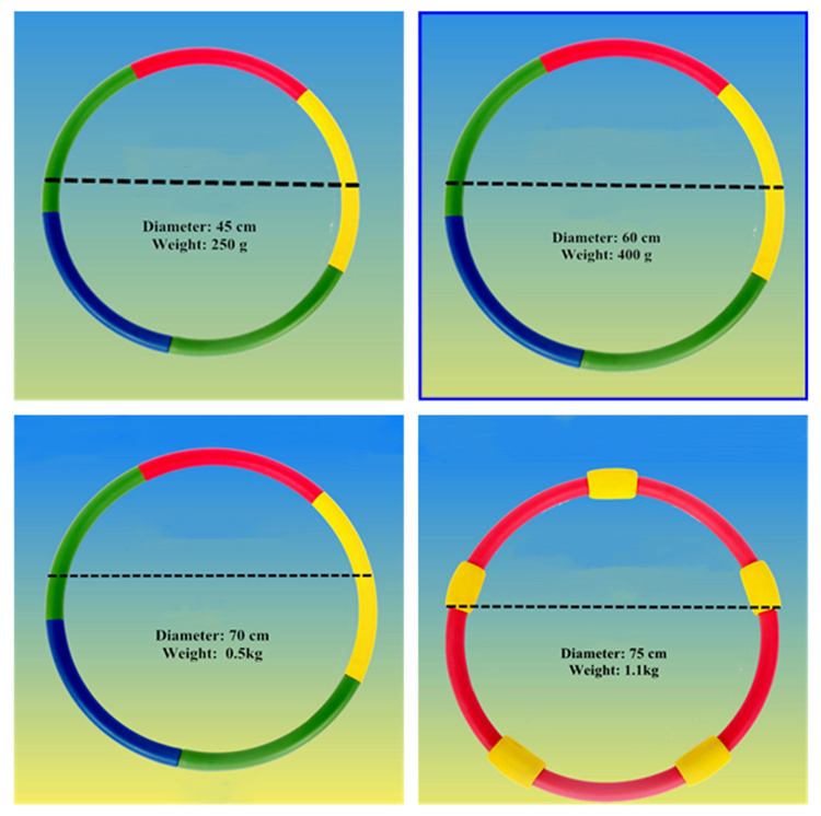 Kids Fitness Hoop Detachable Hoola Hoops Sponge Massage Hula Hoop