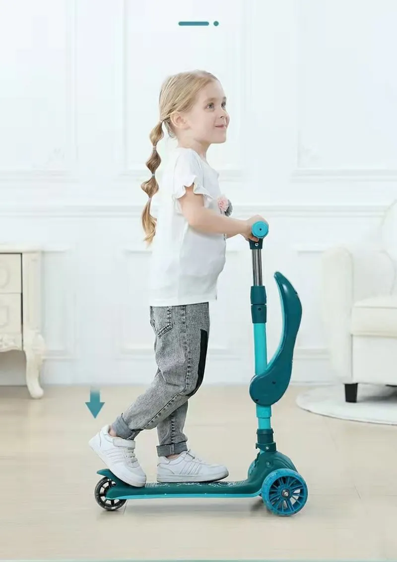 Kids Kick Scooter 3~8 Ages Child Ride on Toy Boy Girl Toddler Scooter