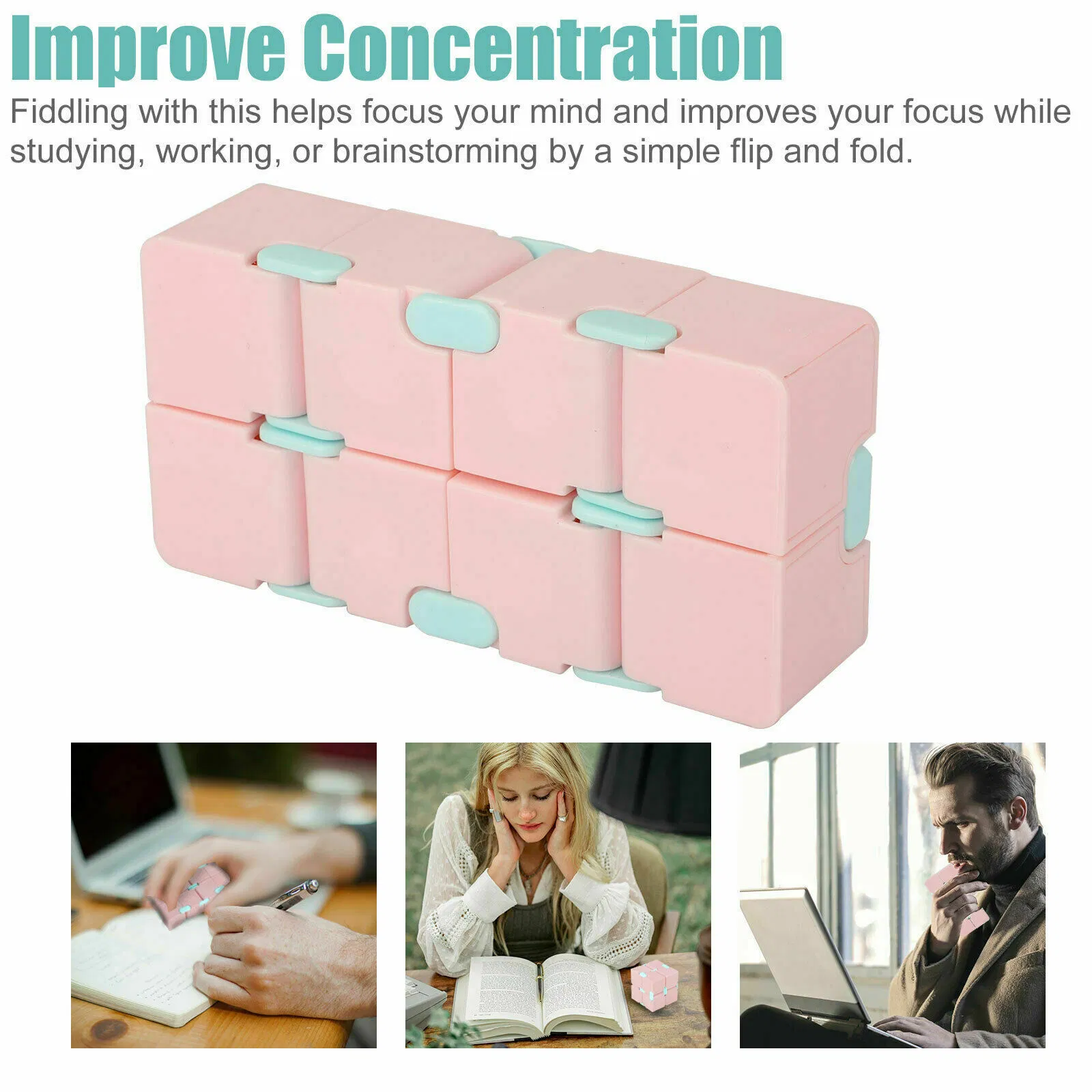 Kids Sensory Infinity Cube Fidget Toy Stress Relief Gift Game for Autism Anxiety