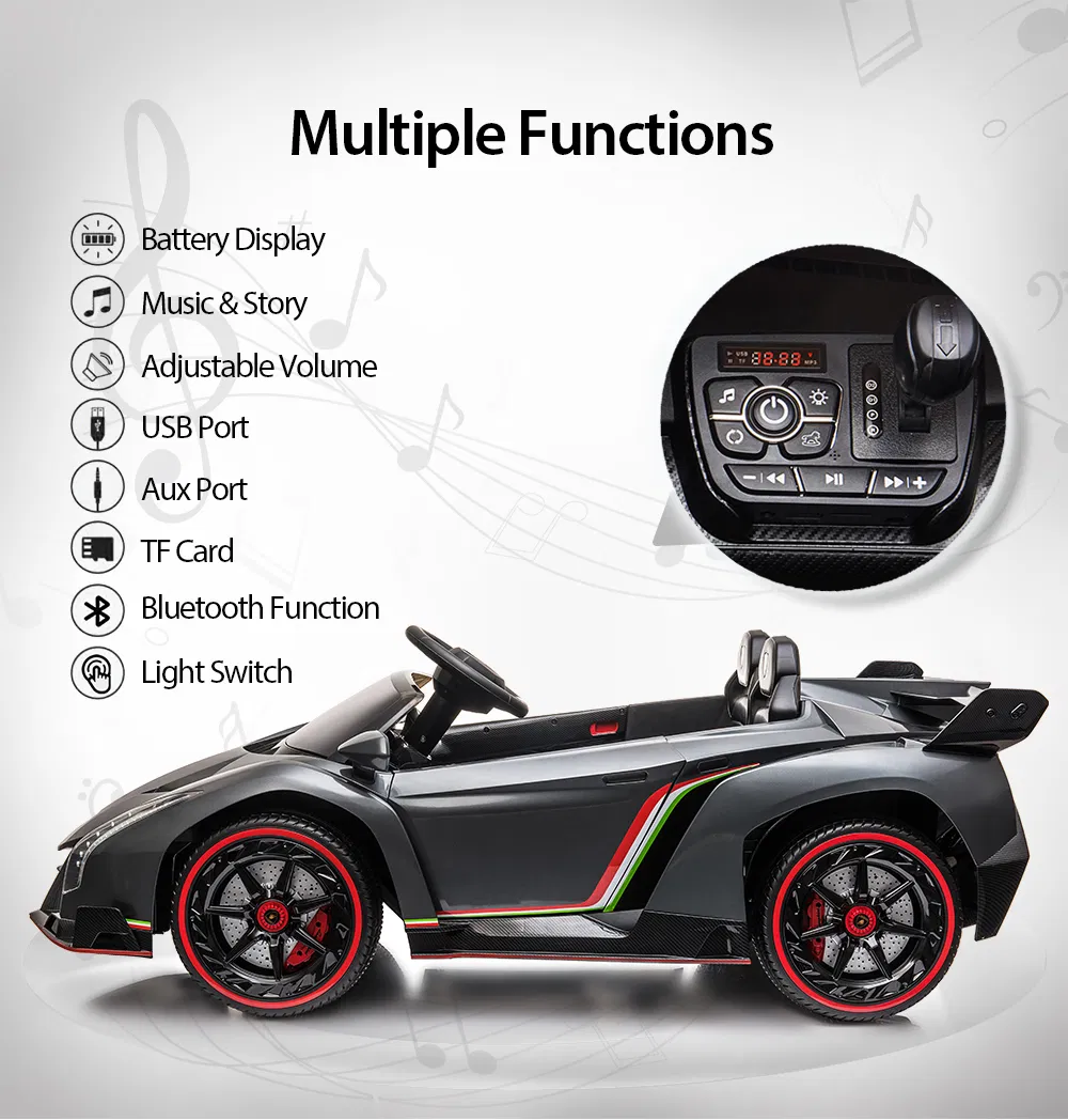 Licensed Aventador Svj W/ Remote Control 12V Ride on Car 2 Seater