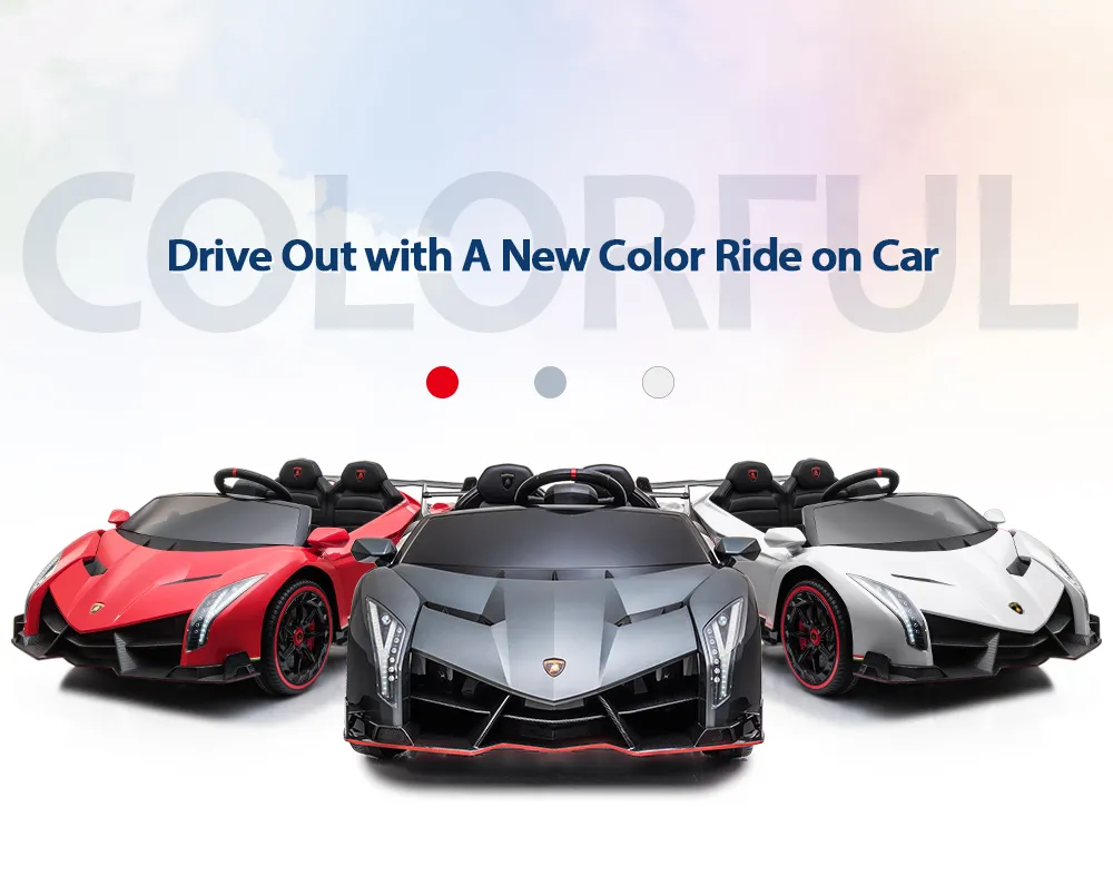 Licensed Aventador Svj W/ Remote Control 12V Ride on Car 2 Seater