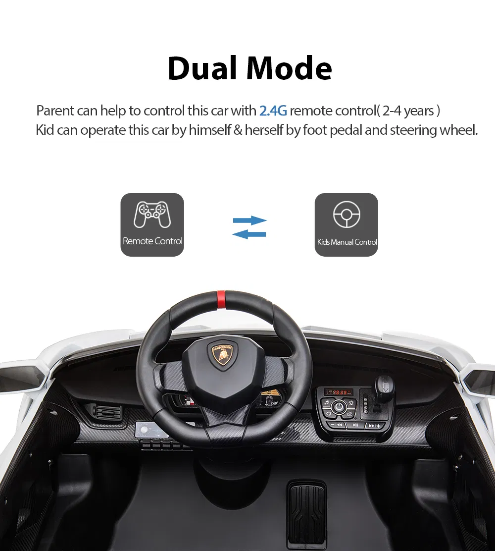Licensed Aventador Svj W/ Remote Control 12V Ride on Car 2 Seater