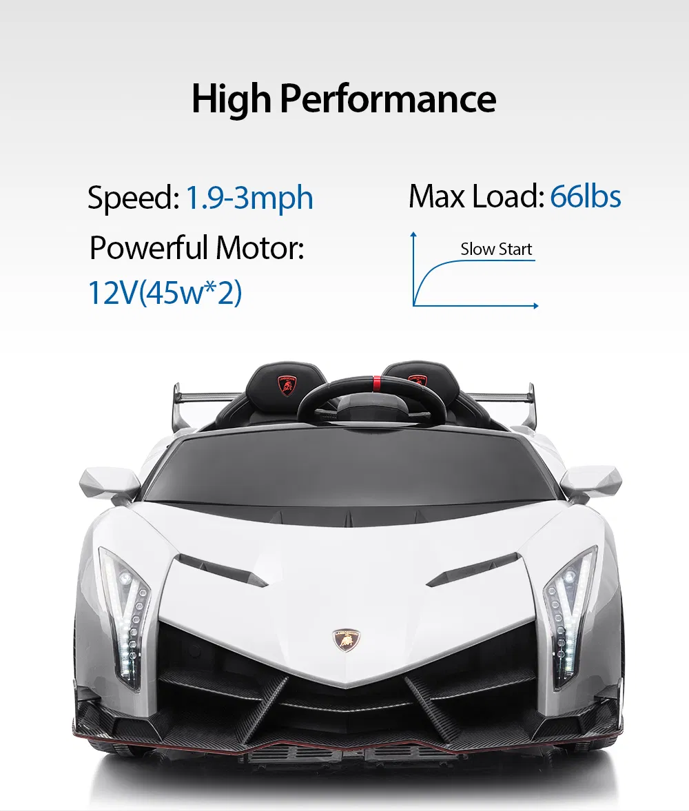 Licensed Aventador Svj W/ Remote Control 12V Ride on Car 2 Seater