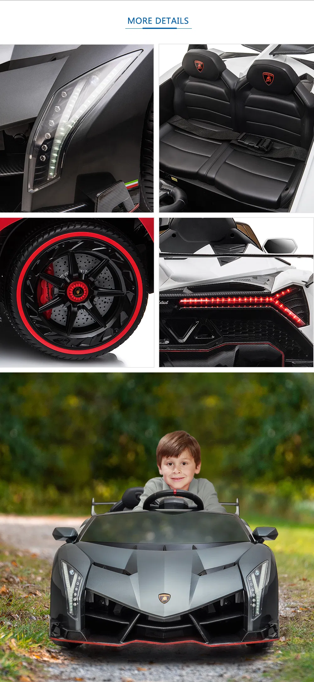 Licensed Aventador Svj W/ Remote Control 12V Ride on Car 2 Seater