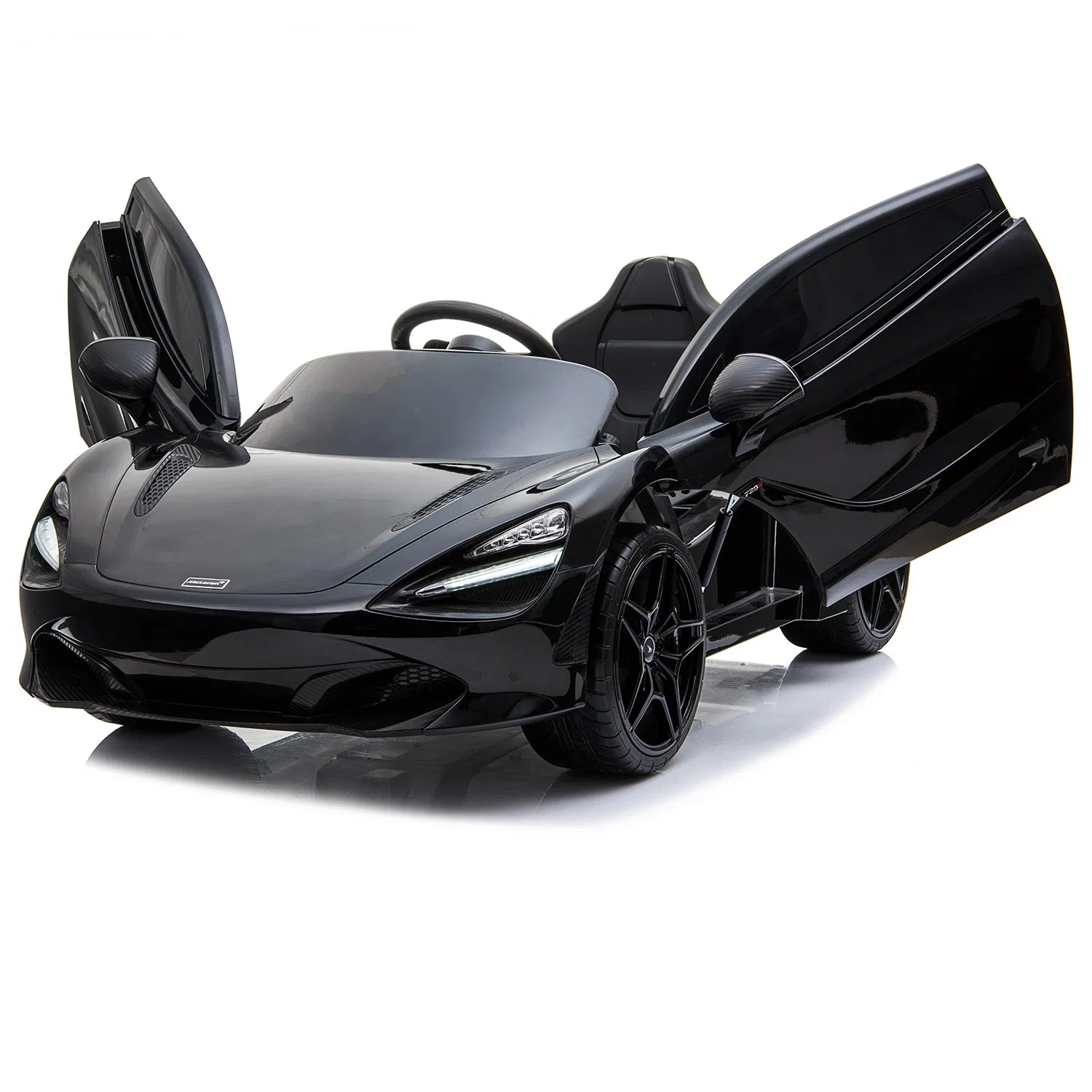 Licensed Mclaren 720s12V Black Ride on Car W/ Remote Control, Leather Seat