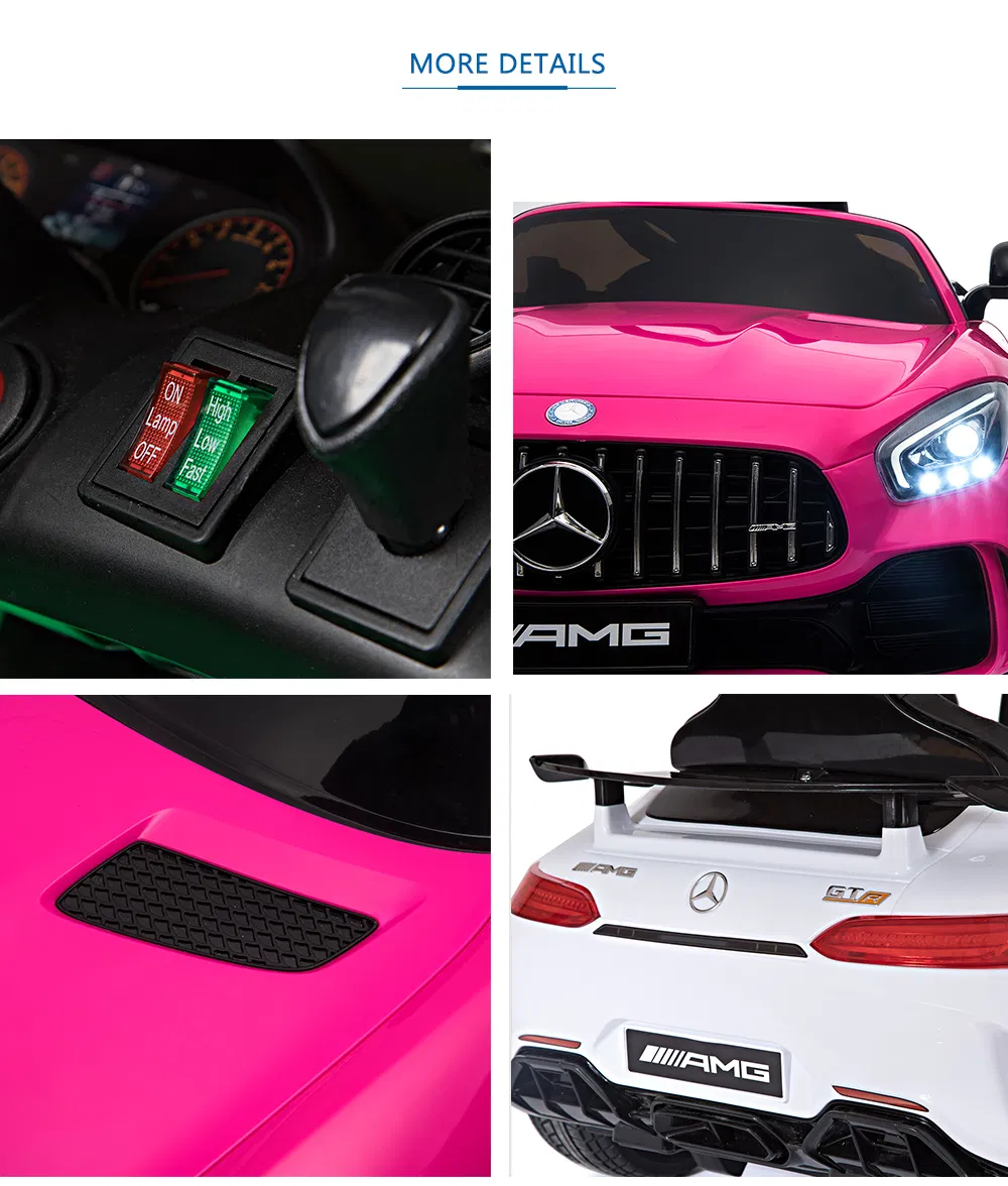 Licensed Mercedes Benz Gtr Ride on Car 2.4G Bluetooth R/C Remote Control Toys