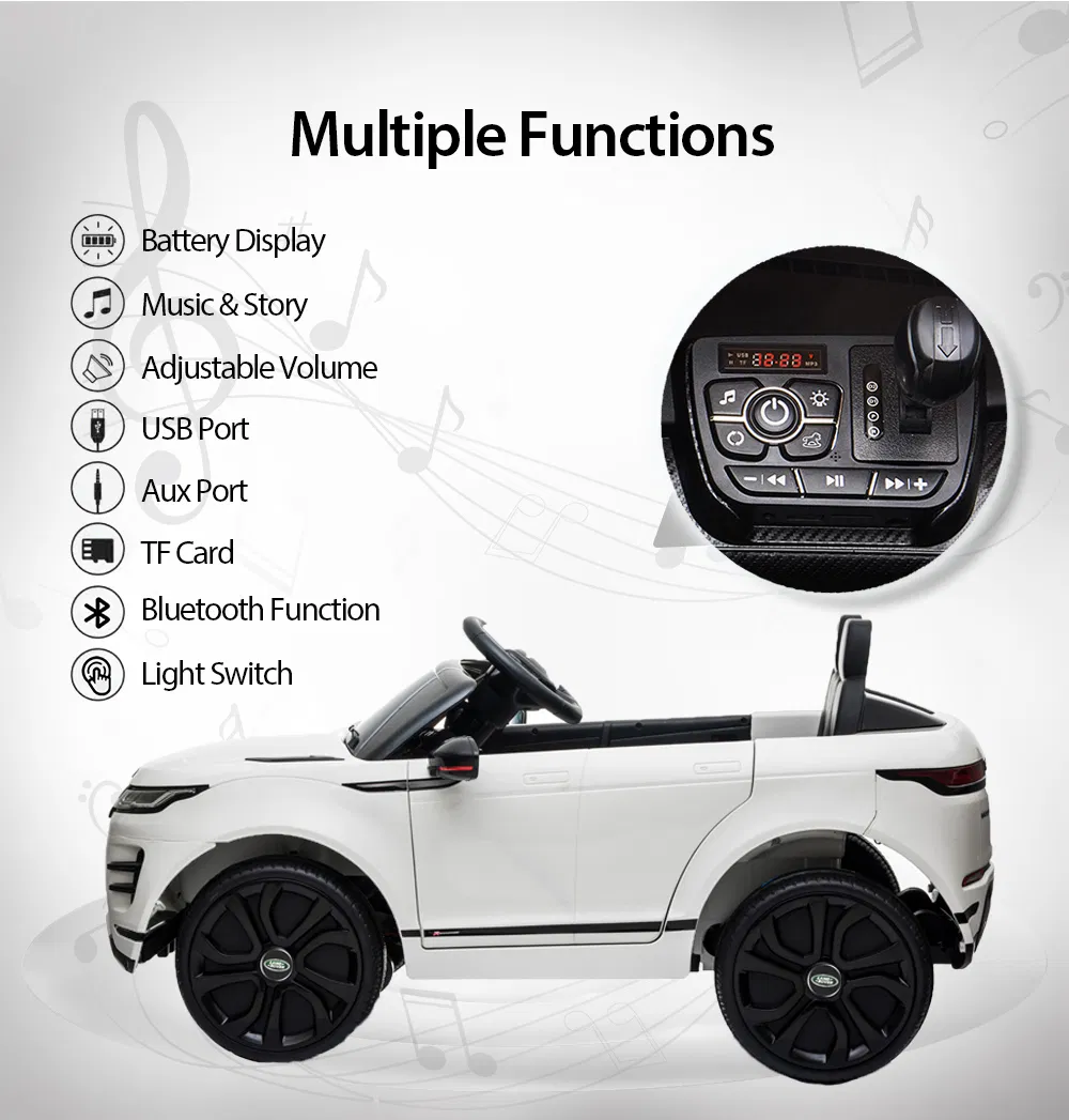 Licensed Range Rover 12V Ride on Car with Bluetooth Remote Control, MP3, Radio, LED Lights