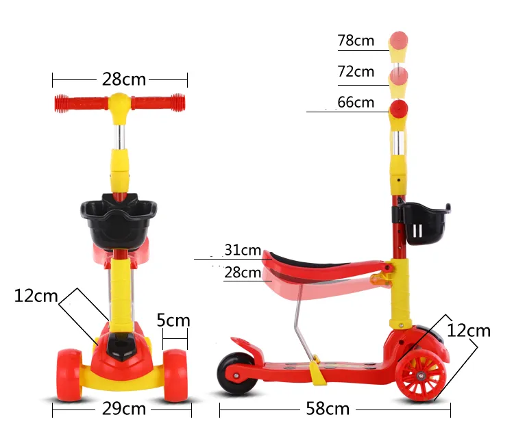 Manufacturer′s Wholesale Price 2-Wheel Foldable Electric Skateboard Foldable Children′s Skateboard