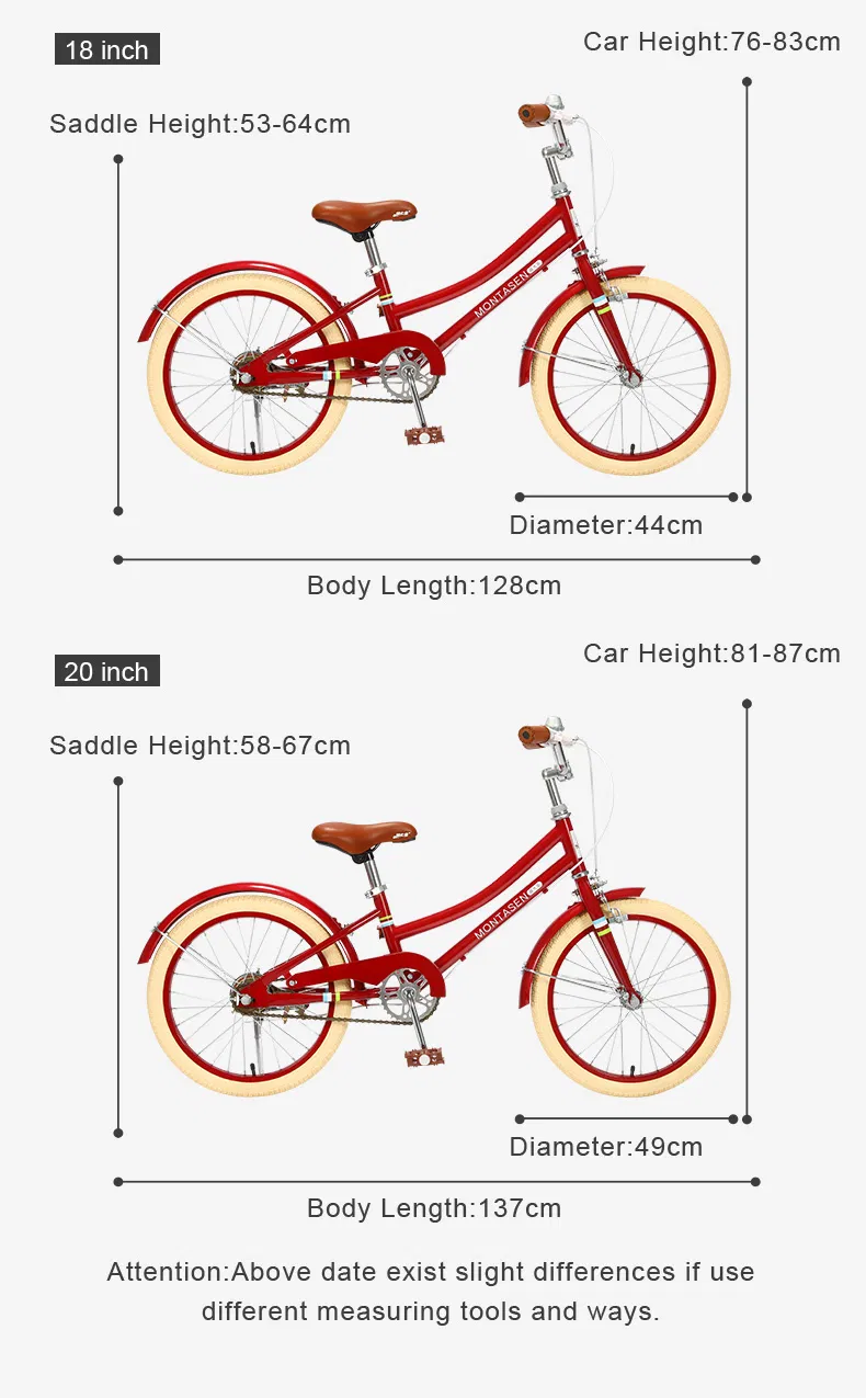 Montasen 2021 16"18′′/20"/ High Carbon Steel Children Bicycle with Unique Design for Kids