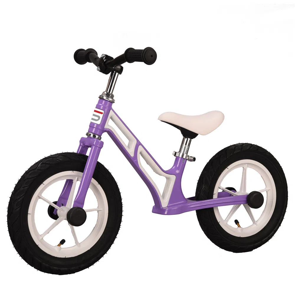 New Model Run Bike for Kids Learning Walking Pink Rubber Wheel Balance Bike 12 Inch