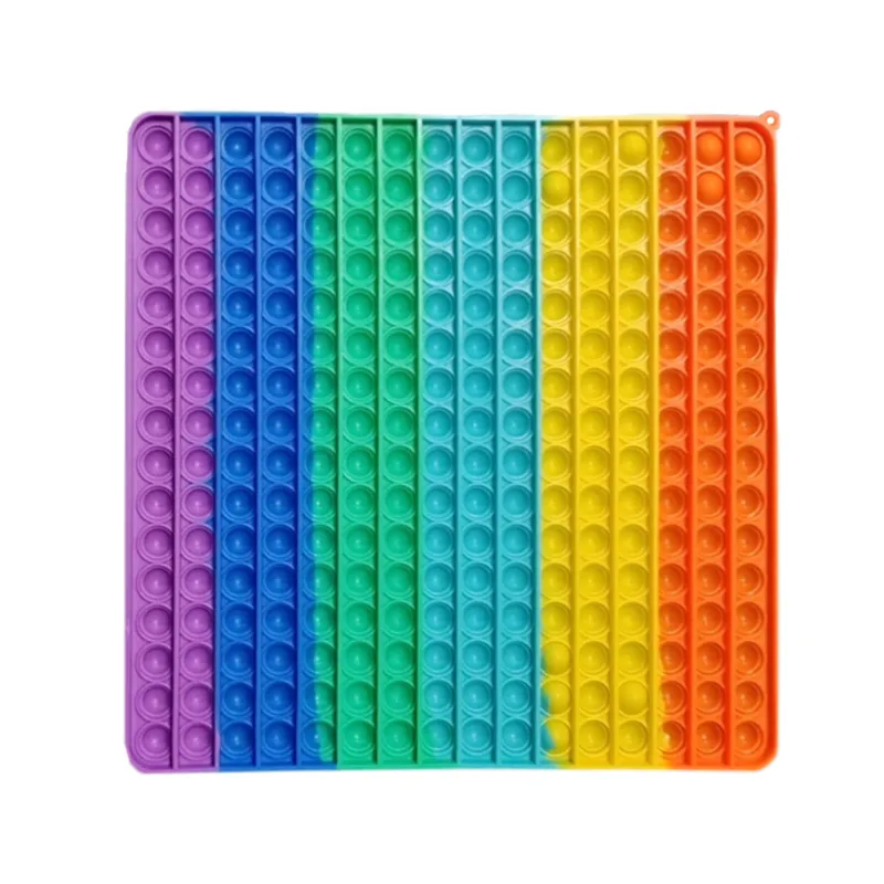 Relieve Stress Child Game Board 20cm 30cm 40cm Silicone Toy Push Pop Bubble Fidget Sensory Toy