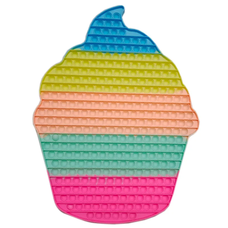 Relieve Stress Child Game Board 20cm 30cm 40cm Silicone Toy Push Pop Bubble Fidget Sensory Toy