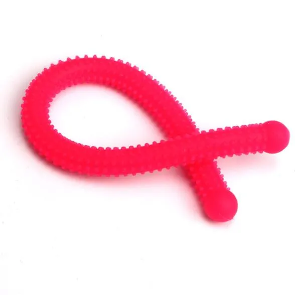 School Kids Fidget Toys Sensory Colorful TPR Stretchy String Stress Reliever Autism Toys Noodles Toys