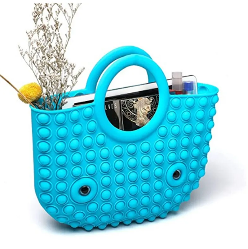 Silicon Pineapple Shape Popper Purse Push Bubbles Simple Dimple Fidget Pop Pencil Pouch Bag Popping Sensory Poppet Fidget Toys