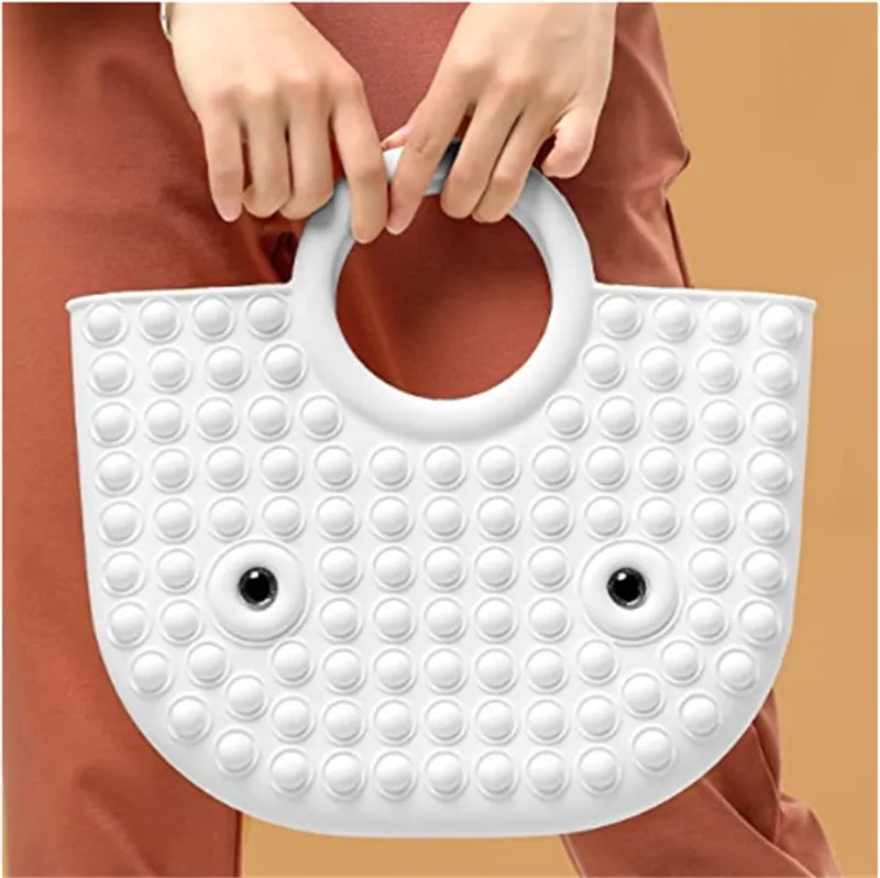 Silicon Pineapple Shape Popper Purse Push Bubbles Simple Dimple Fidget Pop Pencil Pouch Bag Popping Sensory Poppet Fidget Toys