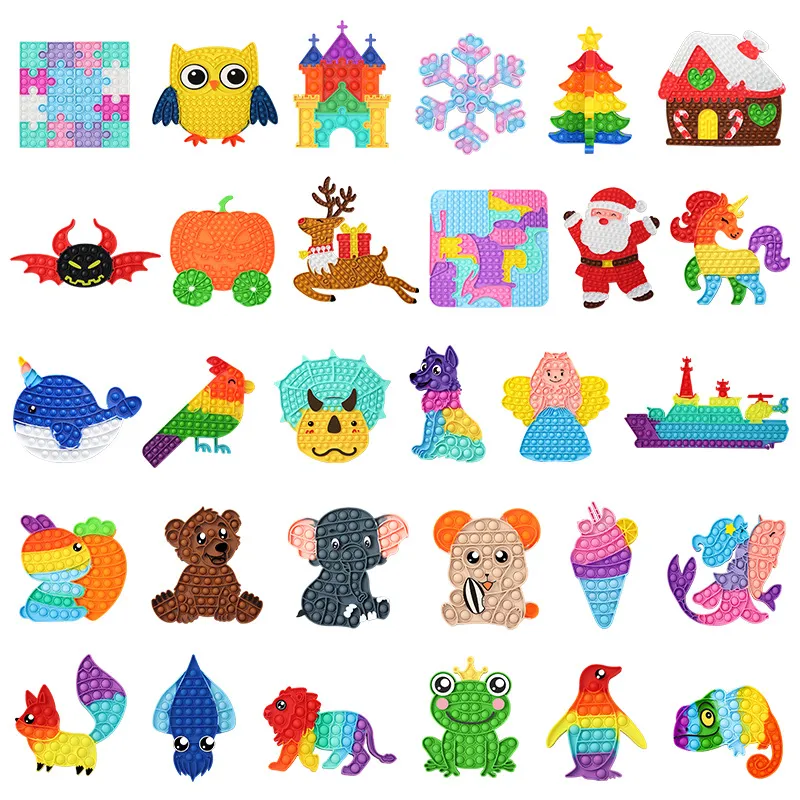 Silicon Pop It Notebook, Multicolors, Fidget Toys Christmas Gift