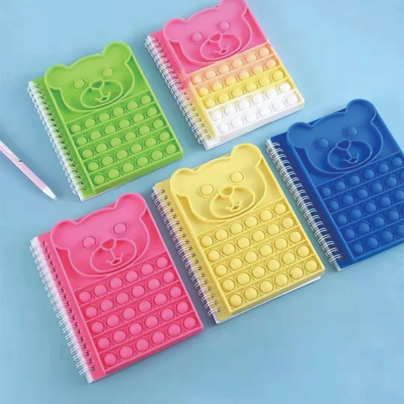 Silicon Pop It Notebook, Multicolors, Fidget Toys Christmas Gift