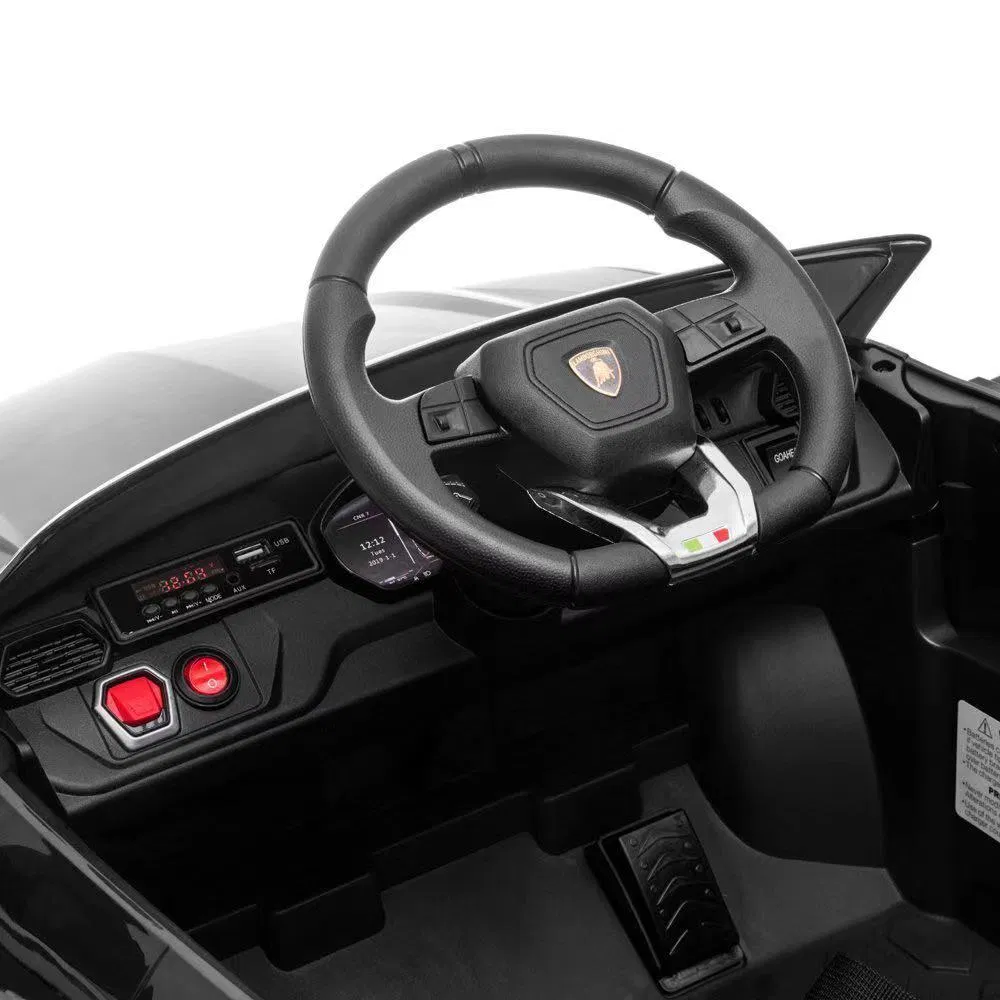 White Licensed Lamborghini Urus Ride on Truck Car Toy, 12V Battery Powered Electric 4 Wheels Kids Toys W Parent Remote Control