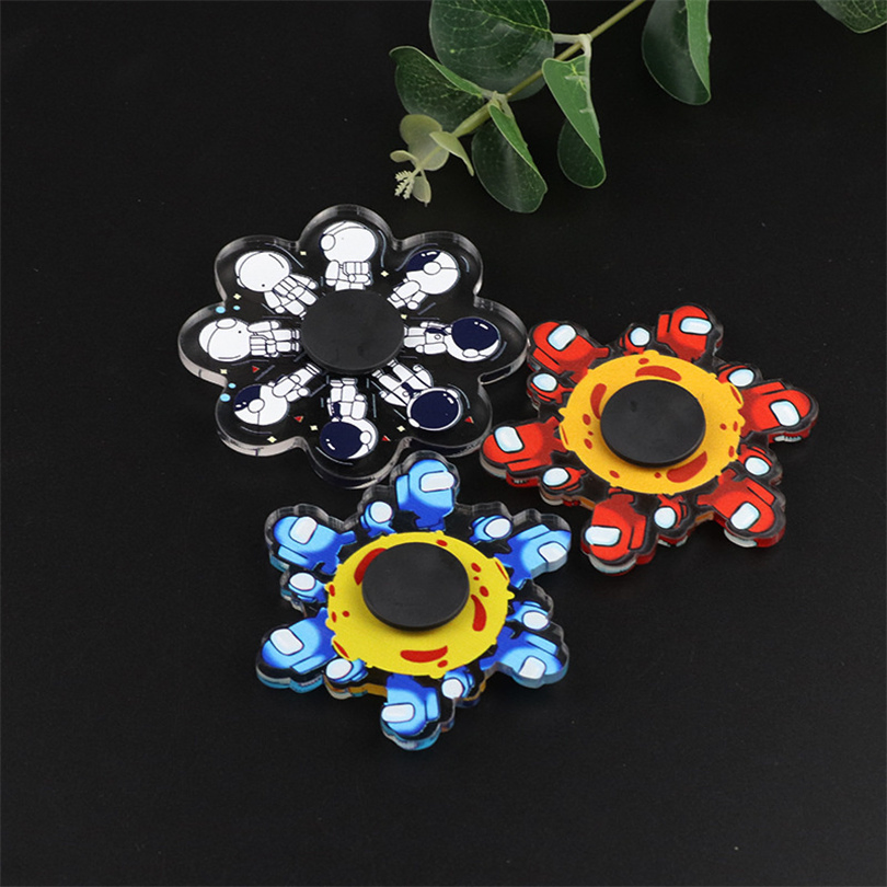 Wholesale Custom Pattern Decompression Gift Toys Animation Rotating Special Effects Dynamic Fingertip Gyro